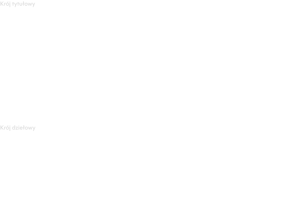 litery czcionek Optima i Polymath